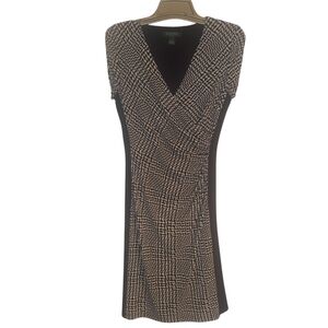 Lauren Ralph Lauren Ruched Surplice Stretchy Classy Lined Dress Size 4 EUC